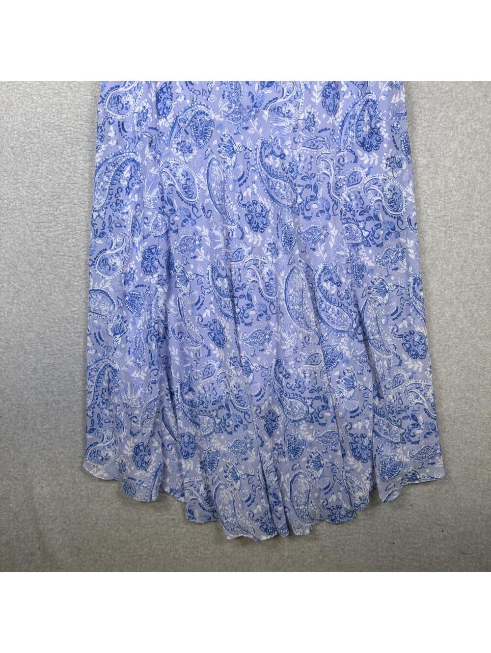 Brand New Catherines Women's Size 2X Plus Blue Print Flowy Sleeveless Midi Dress - Picture 3 of 9